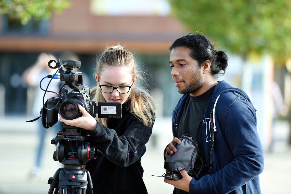 Photography uni students